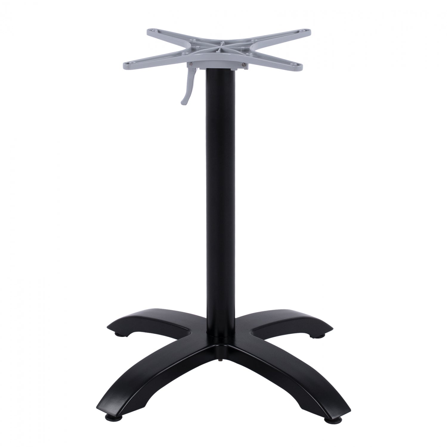 Foldable aluminum base HM469.01 Black matte 66x66x72 with cross 48x48cm