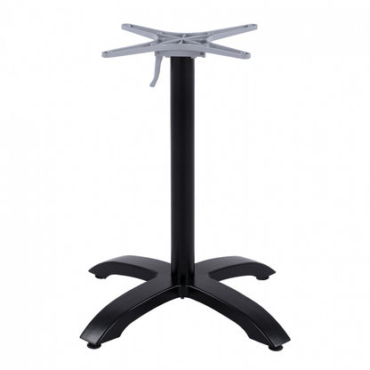 Foldable aluminum base HM469.01 Black matte 66x66x72 with cross 48x48cm