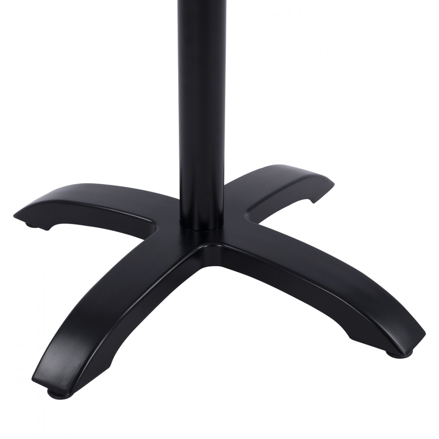 Foldable aluminum base HM469.01 Black matte 66x66x72 with cross 48x48cm