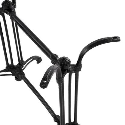 Base from cast iron two columns HM443 in black color 82X50X71H