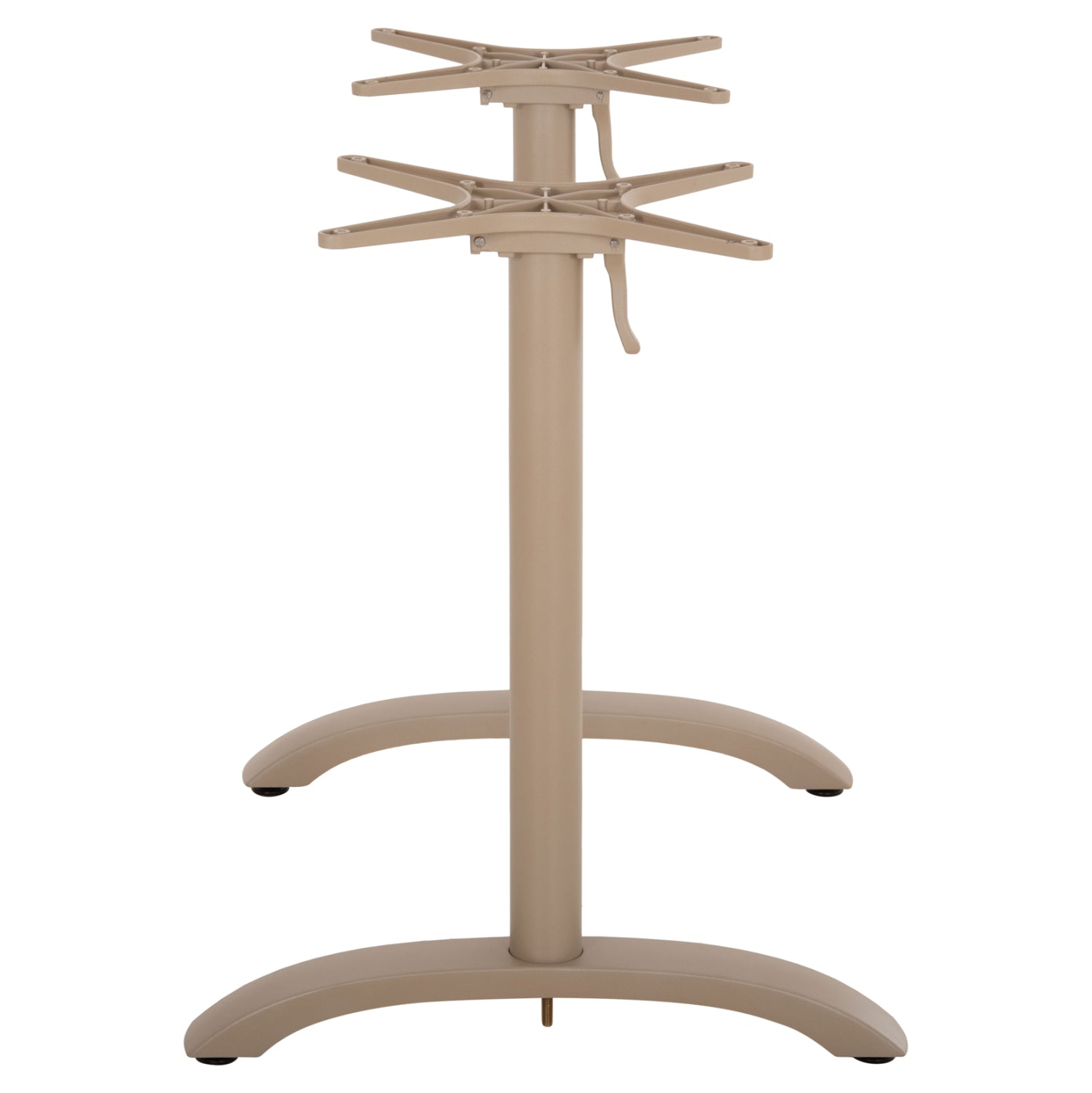 TABLE BASE 2-COLUMN WITH FOLDING CROSSES HM468.25 ALUMINUM IN CAPPUCCINO 78x59.5x73H