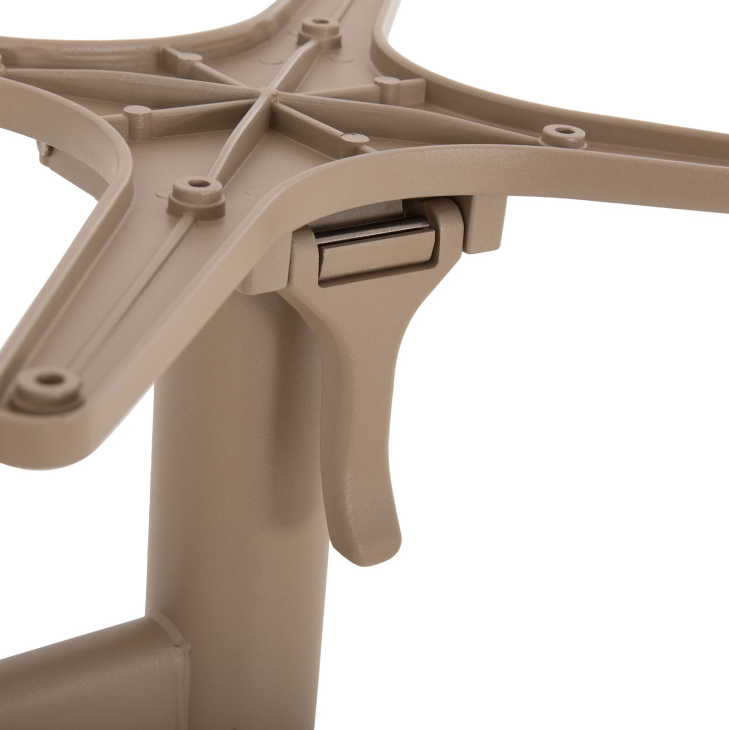 TABLE BASE 2-COLUMN WITH FOLDING CROSSES HM468.25 ALUMINUM IN CAPPUCCINO 78x59.5x73H
