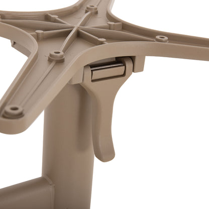 TABLE BASE 2-COLUMN WITH FOLDING CROSSES HM468.25 ALUMINUM IN CAPPUCCINO 78x59.5x73H