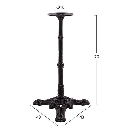 Base from cast iron HM441 in black color 43x43