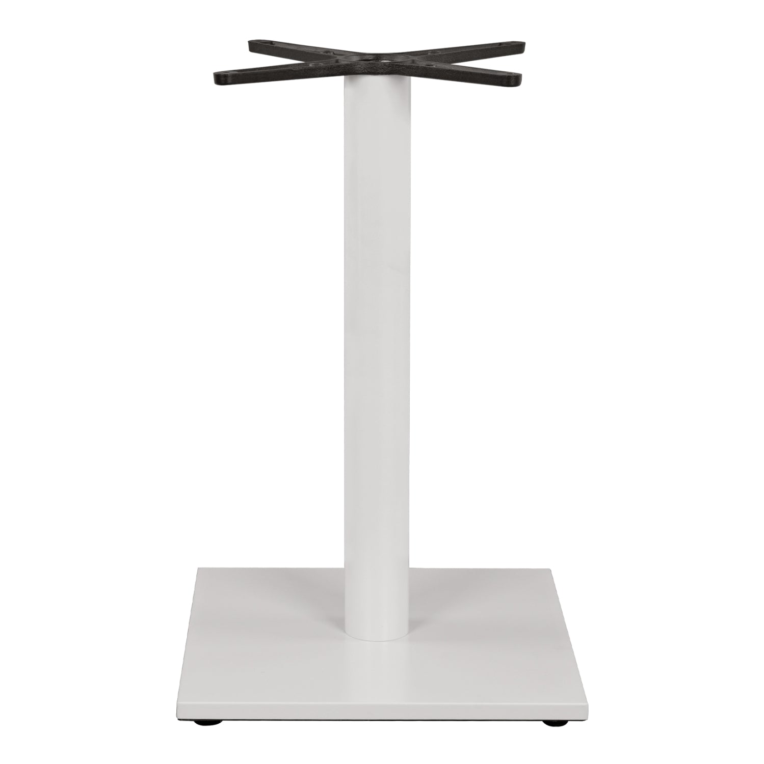 Metallic Base White Matte 46x46x72H with cross 46x46 and adjusters HM438.02