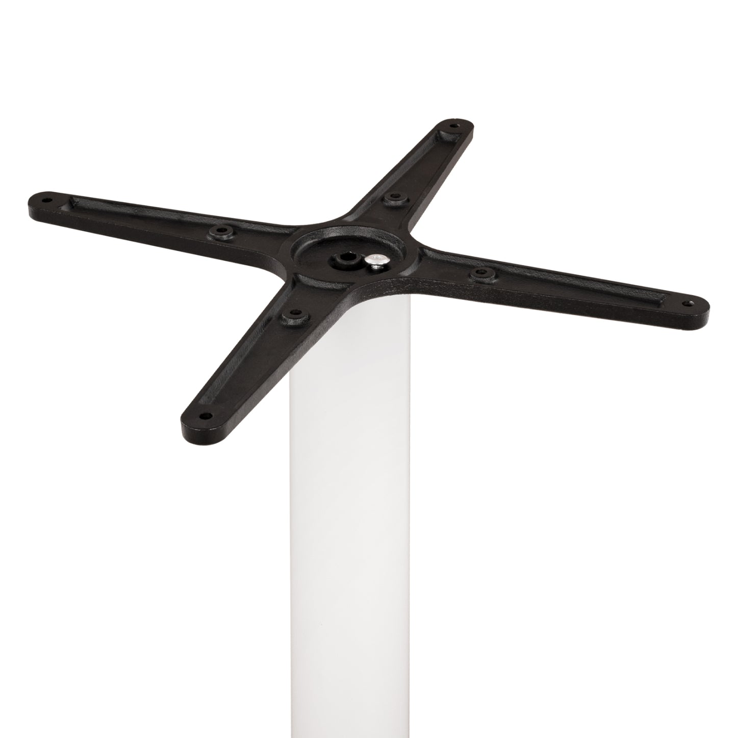 Metallic Base White Matte 46x46x72H with cross 46x46 and adjusters HM438.02