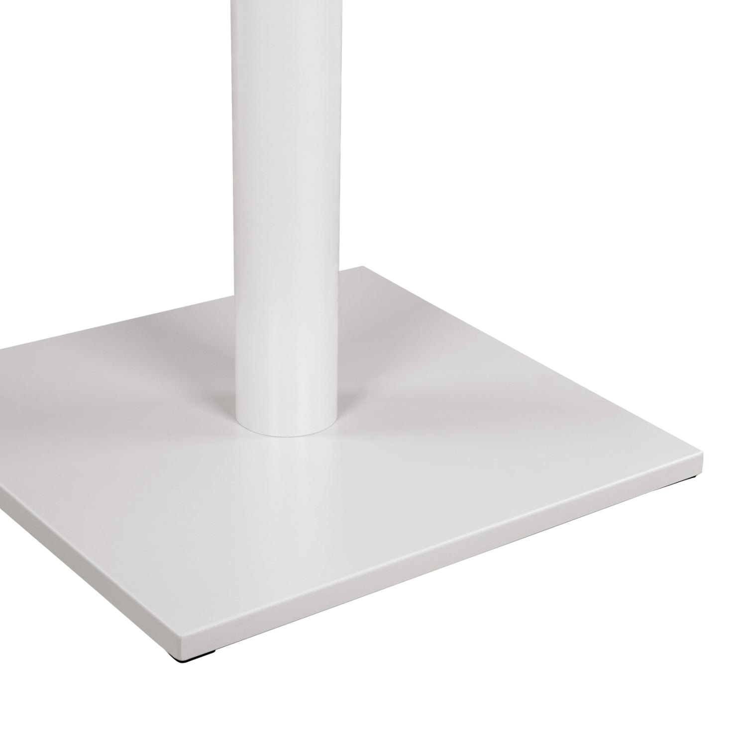 Metallic Base White Matte 46x46x72H with cross 46x46 and adjusters HM438.02