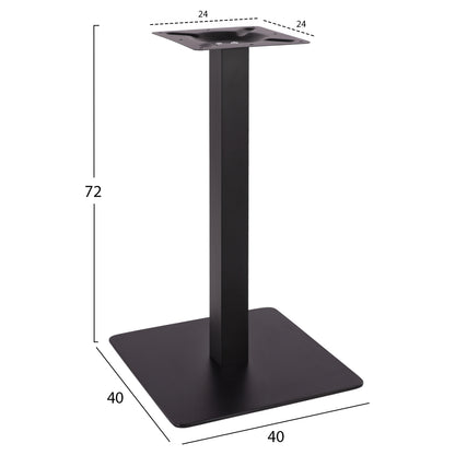 Base metallic Black Matte 40x40x72 HM414.11