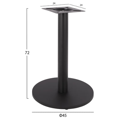 Base Metallic Black matte '45x72 with adjusters HM419.11