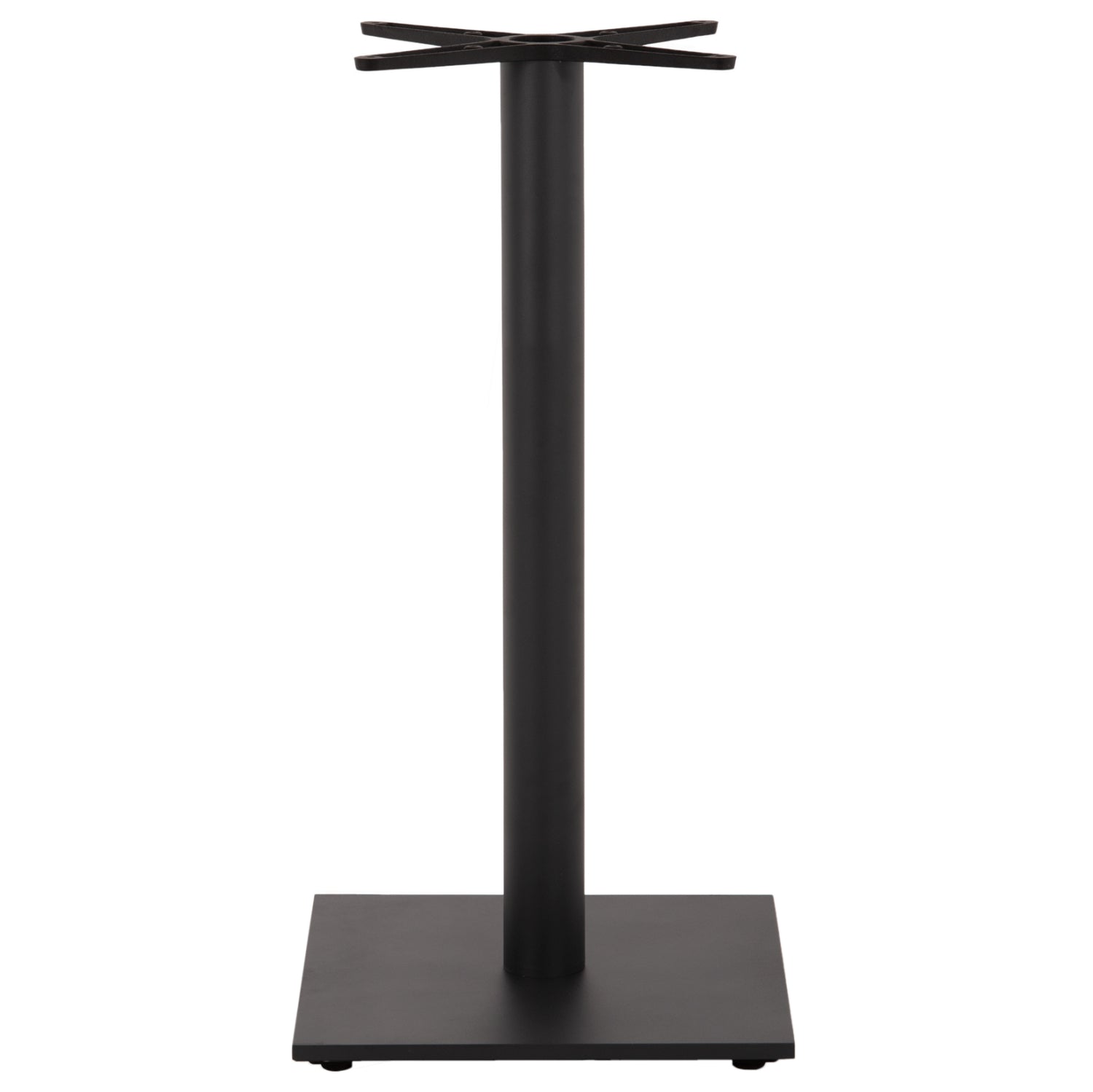 BASE FOR BAR TABLE HM474.20 MEDIUM HEIGHT-MATTE GREY METAL-HEIGHT ADJUSTERS-CROSS 46Χ46cm 45Χ45Χ94Hcm