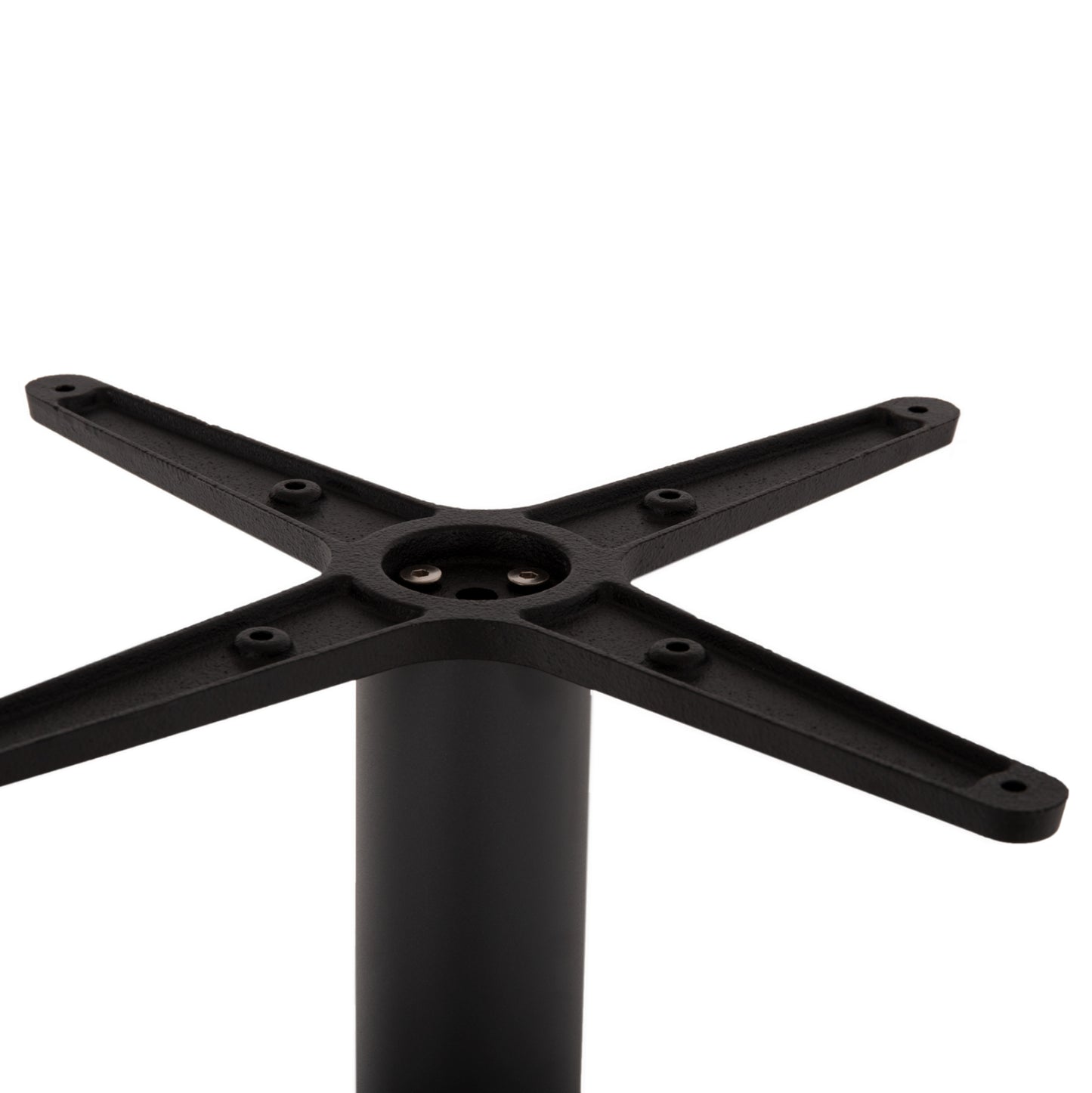 BASE FOR BAR TABLE HM474.20 MEDIUM HEIGHT-MATTE GREY METAL-HEIGHT ADJUSTERS-CROSS 46Χ46cm 45Χ45Χ94Hcm