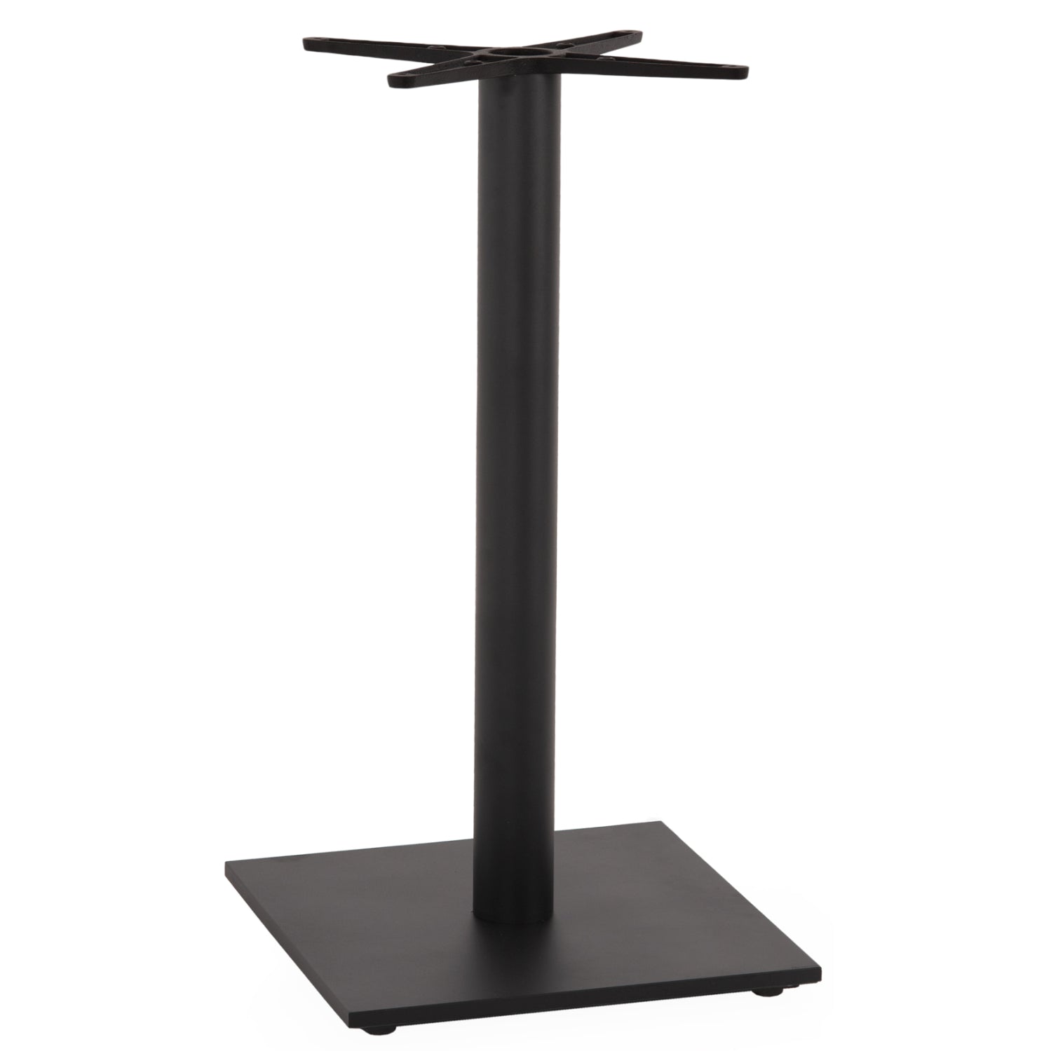 BASE FOR BAR TABLE HM474.20 MEDIUM HEIGHT-MATTE GREY METAL-HEIGHT ADJUSTERS-CROSS 46Χ46cm 45Χ45Χ94Hcm
