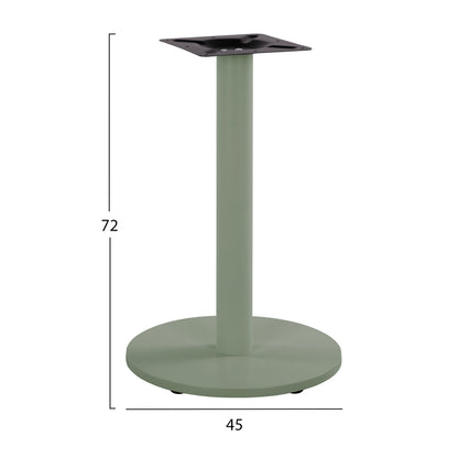TABLE BASE HM419.28 METALLIC IN GREEN WITH HEIGHT ADJUSTERS Φ45Χ72Hcm.