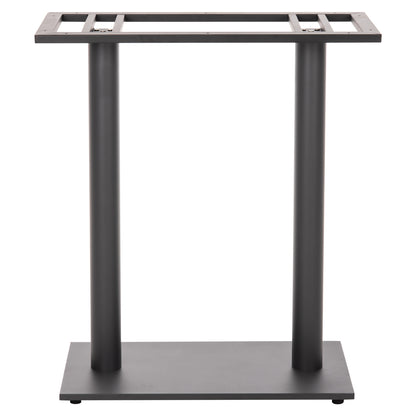 BAR TABLE BASE HM478.20 MEDIUM HEIGHT MATTE GREY METAL 2-PILLAR 40Χ80Χ90Hcm.