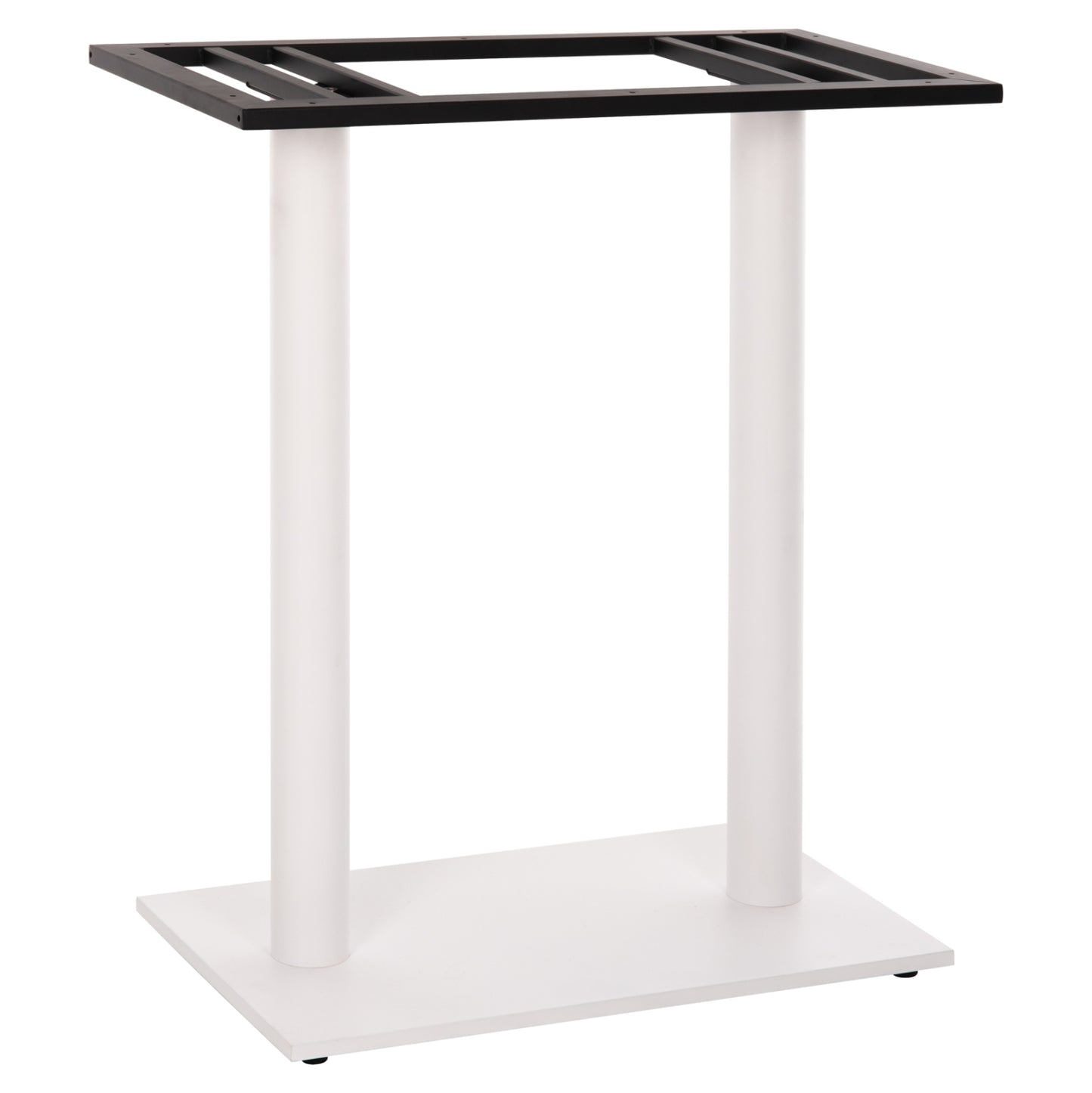 BAR TABLE BASE HM478.02 MEDIUM HEIGHT MATTE WHITE METAL 2-PILLAR 40Χ80Χ90Hcm.