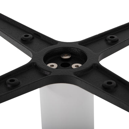 BASE FOR BAR TABLE HM439.02 METAL IN WHITE MATTE WITH HEIGHT ADJUSTERS 46Χ46Χ108Hcm.
