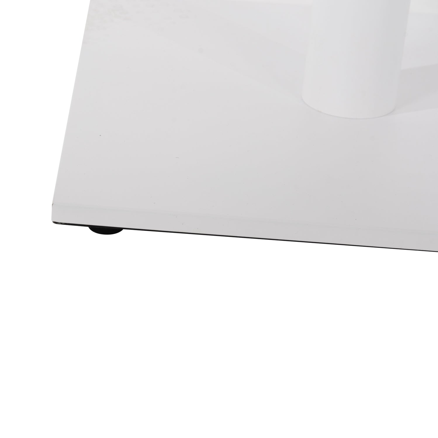 BASE FOR BAR TABLE HM439.02 METAL IN WHITE MATTE WITH HEIGHT ADJUSTERS 46Χ46Χ108Hcm.