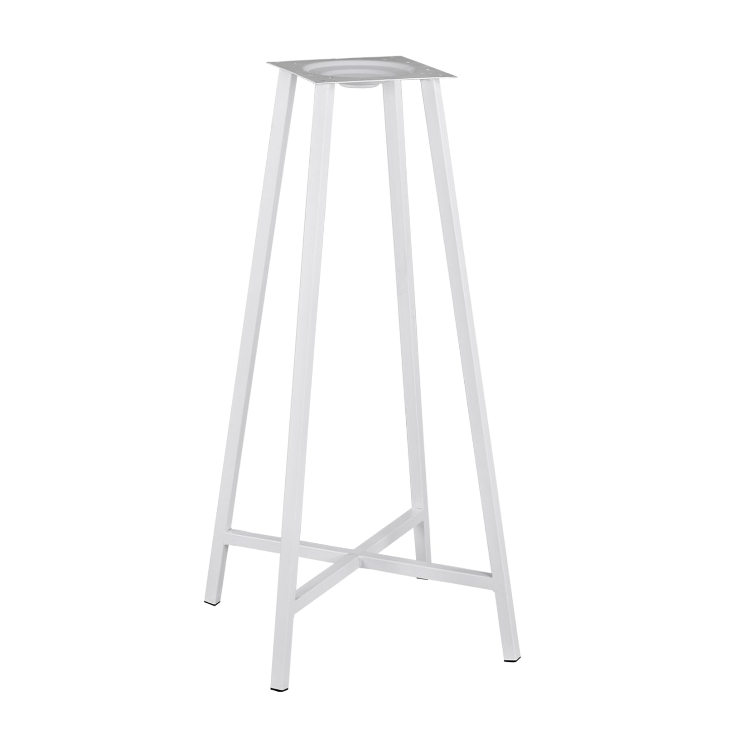Metal stand bar base 4 legs TS952 White 48.5x47.5x104 cm.