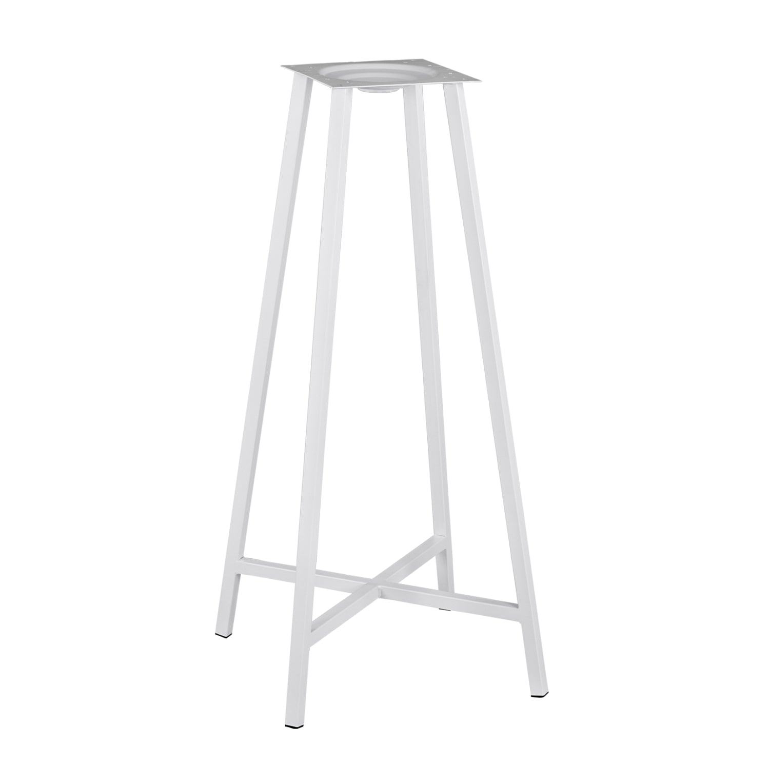 Metal stand bar base 4 legs TS952 White 48.5x47.5x104 cm.