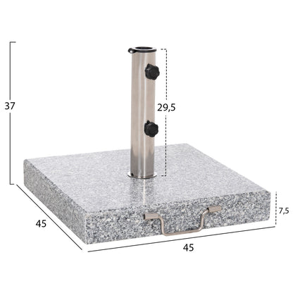 GRANITE UMBRELLA BASE 40KG WITH HANDLE & WHEELS HM6564--TUBE DIAMETER Φ48