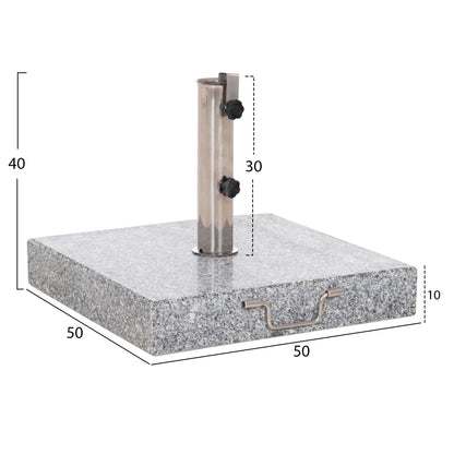 GRANITE UMBRELLA BASE 60KG WITH HANDLE & WHEELS HM6565--TUBE DIAMETER Φ58