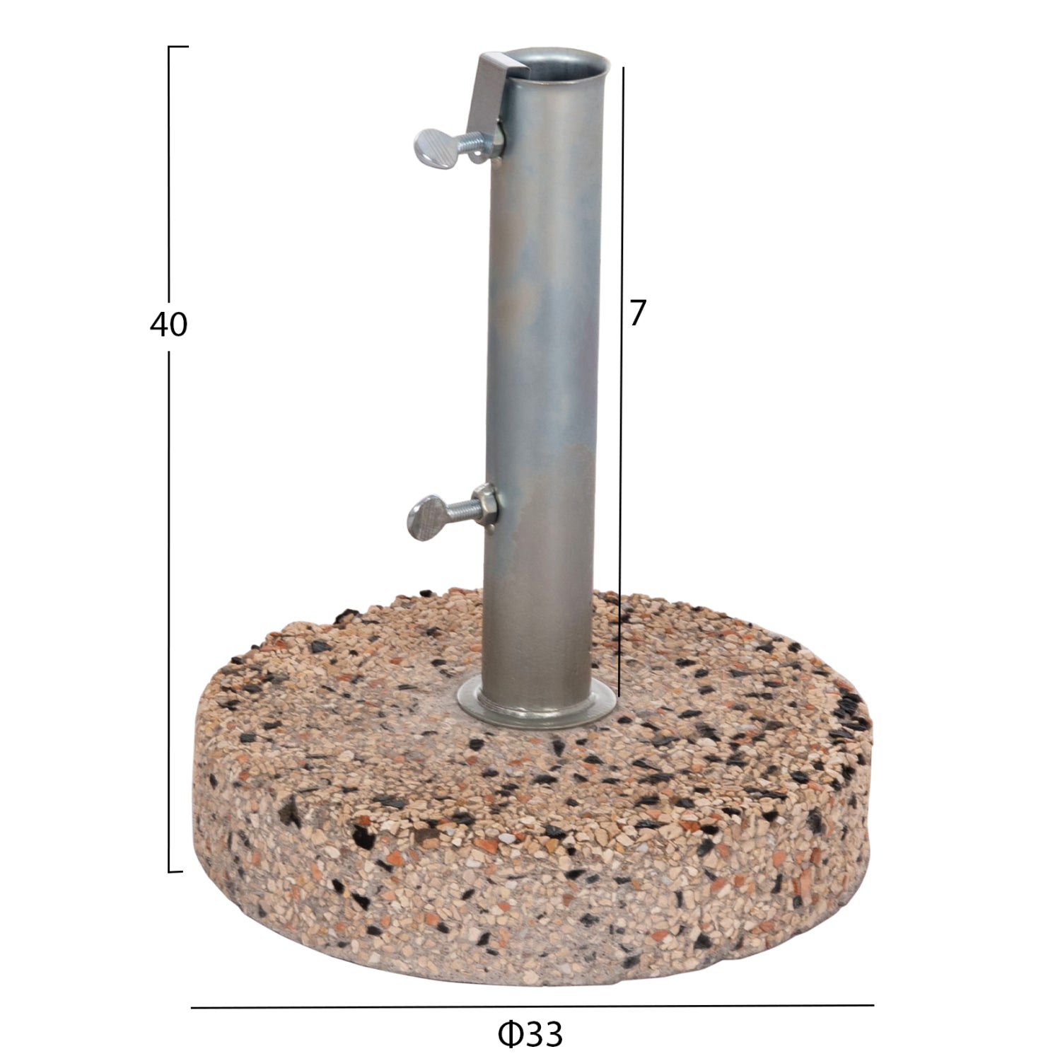 Umbrella's Base with Mosaic 15Kg HM5476.15 with tube diameter 52mm