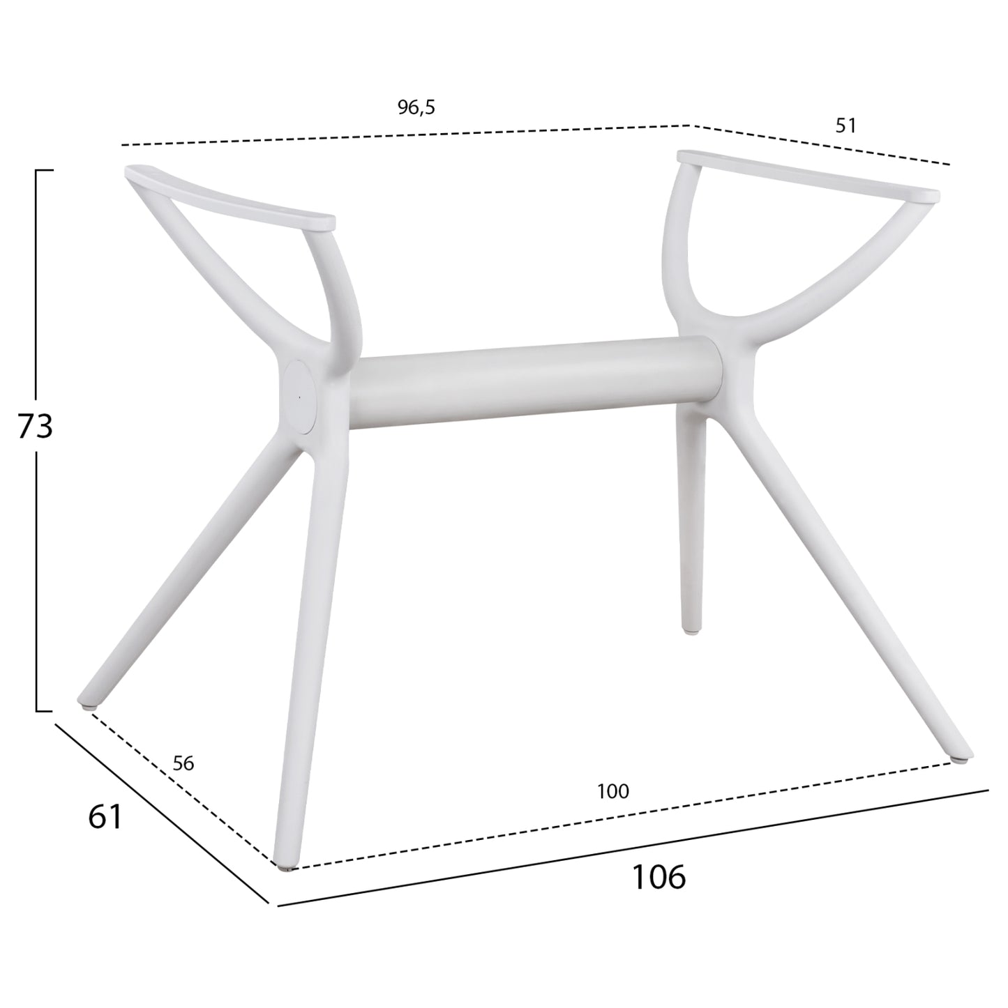Polypropylene Base White HM463.02 for Surface 120x80