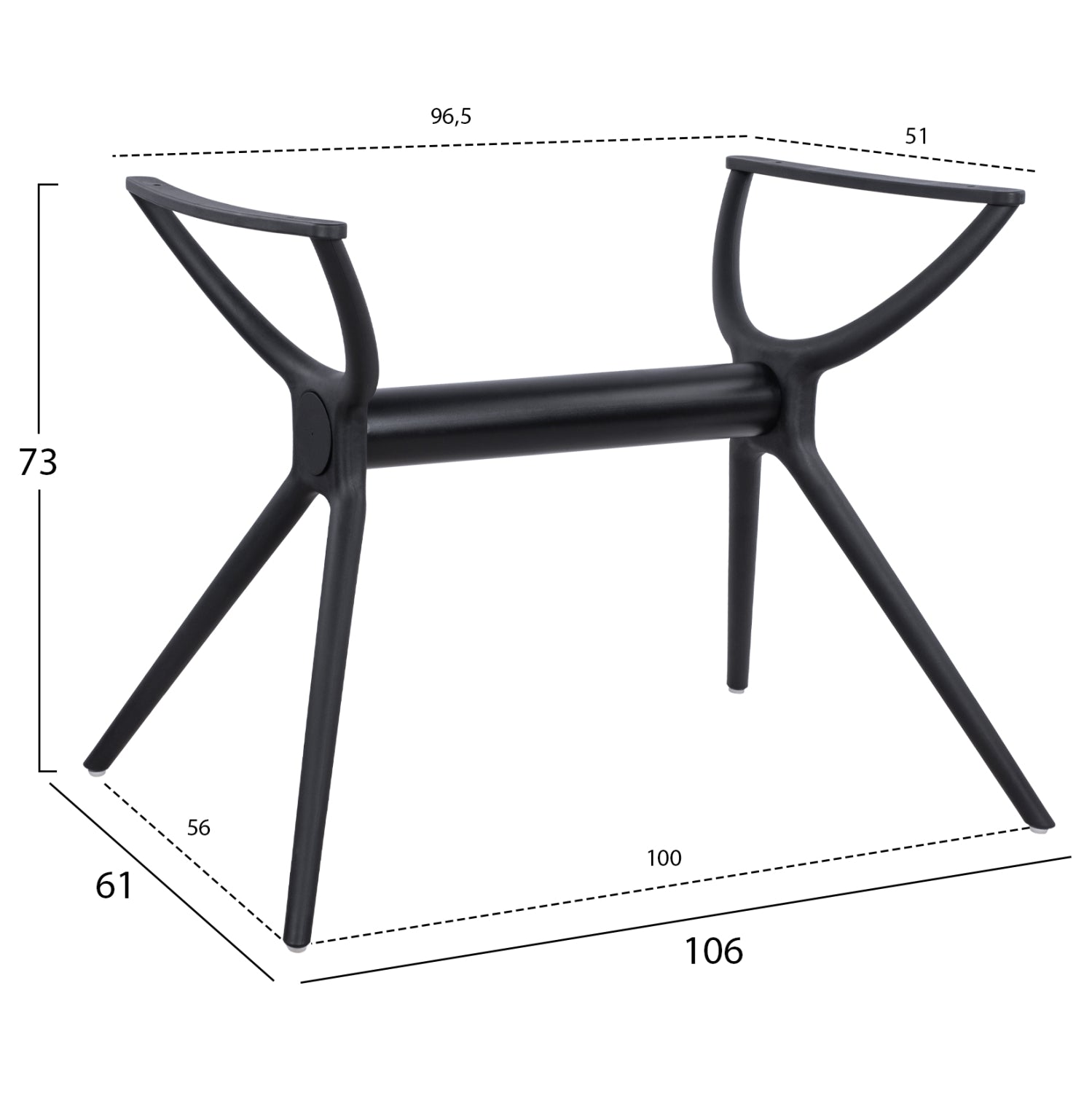 Polypropylene Base Black HM463.01 for Surface 120x80