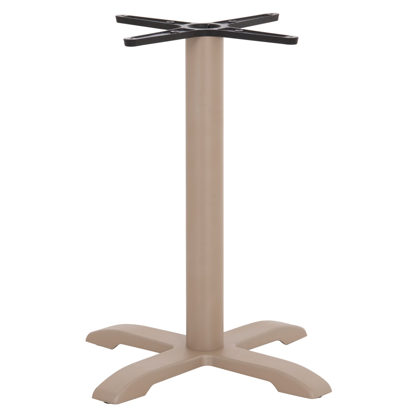 PROFESSIONAL TABLE BASE 4-PRONGED HM406.25 STEEL/CAST IRON--CAPPUCCINO 62x62x72Hcm.