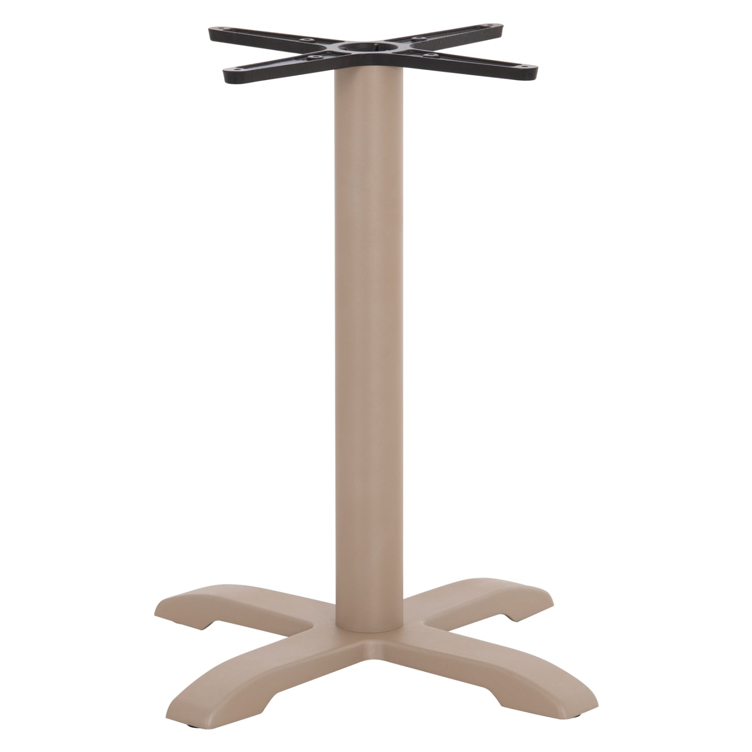 PROFESSIONAL TABLE BASE 4-PRONGED HM406.25 STEEL/CAST IRON--CAPPUCCINO 62x62x72Hcm.