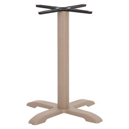 PROFESSIONAL TABLE BASE 4-PRONGED HM406.25 STEEL/CAST IRON--CAPPUCCINO 62x62x72Hcm.