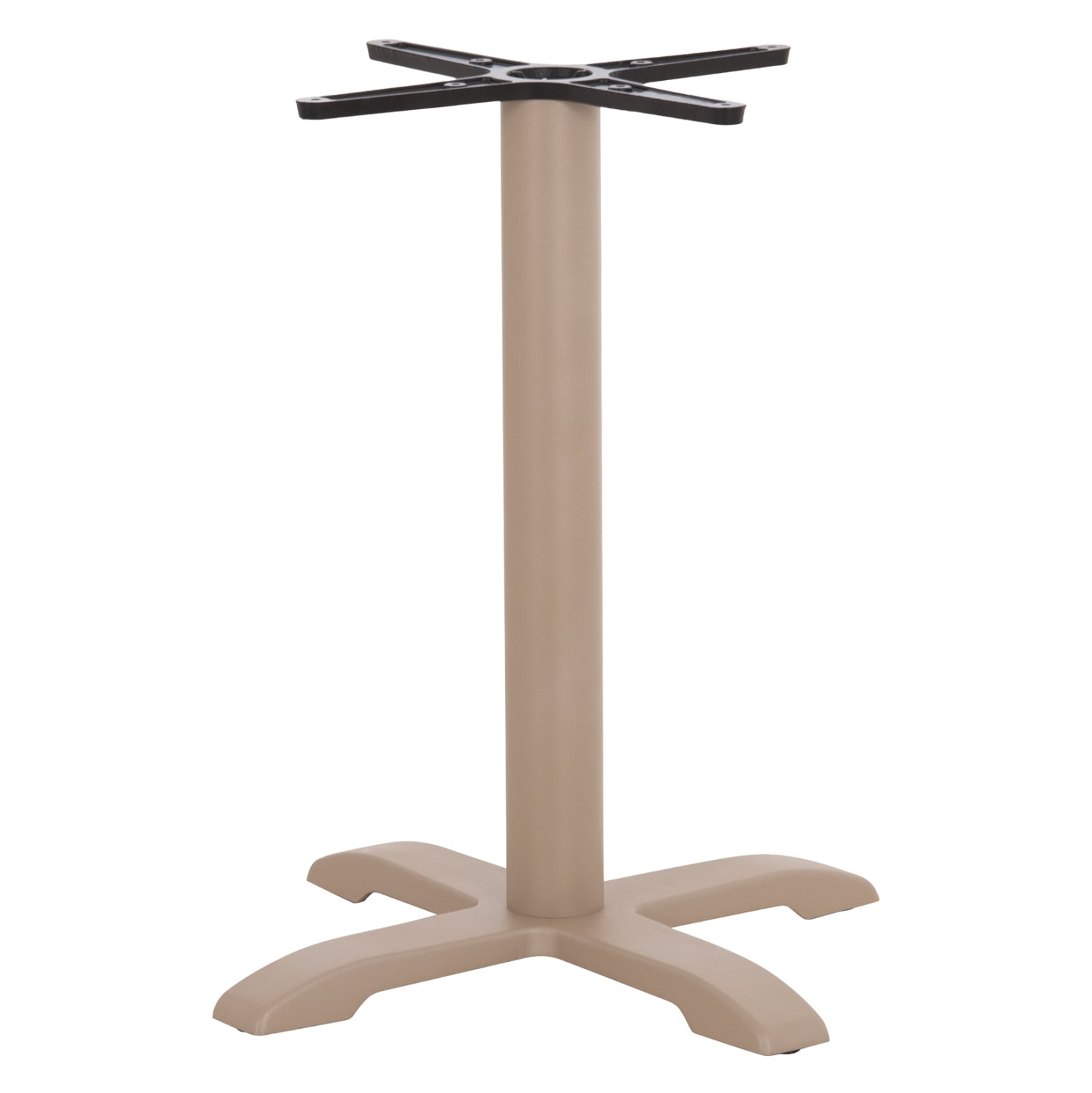 PROFESSIONAL TABLE BASE 4-PRONGED HM406.25 STEEL/CAST IRON--CAPPUCCINO 62x62x72Hcm.