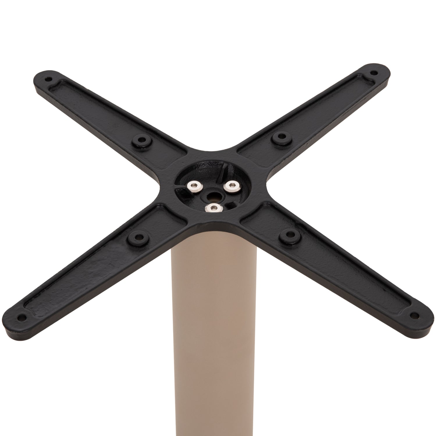 PROFESSIONAL TABLE BASE 4-PRONGED HM406.25 STEEL/CAST IRON--CAPPUCCINO 62x62x72Hcm.