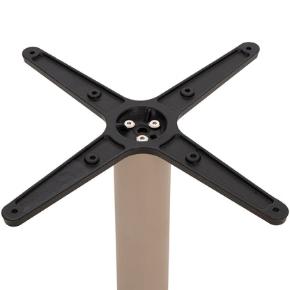 PROFESSIONAL TABLE BASE 4-PRONGED HM406.25 STEEL/CAST IRON--CAPPUCCINO 62x62x72Hcm.