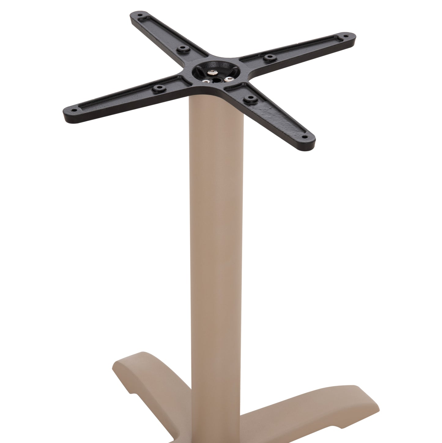 PROFESSIONAL TABLE BASE 4-PRONGED HM406.25 STEEL/CAST IRON--CAPPUCCINO 62x62x72Hcm.