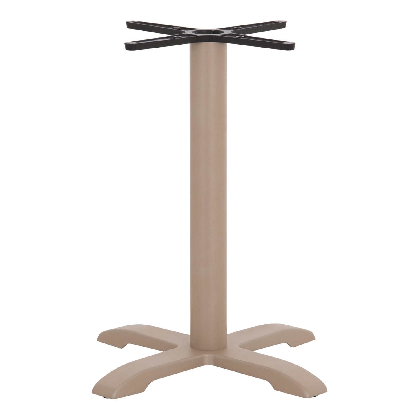 PROFESSIONAL TABLE BASE 4-PRONGED HM406.25 STEEL/CAST IRON--CAPPUCCINO 62x62x72Hcm.