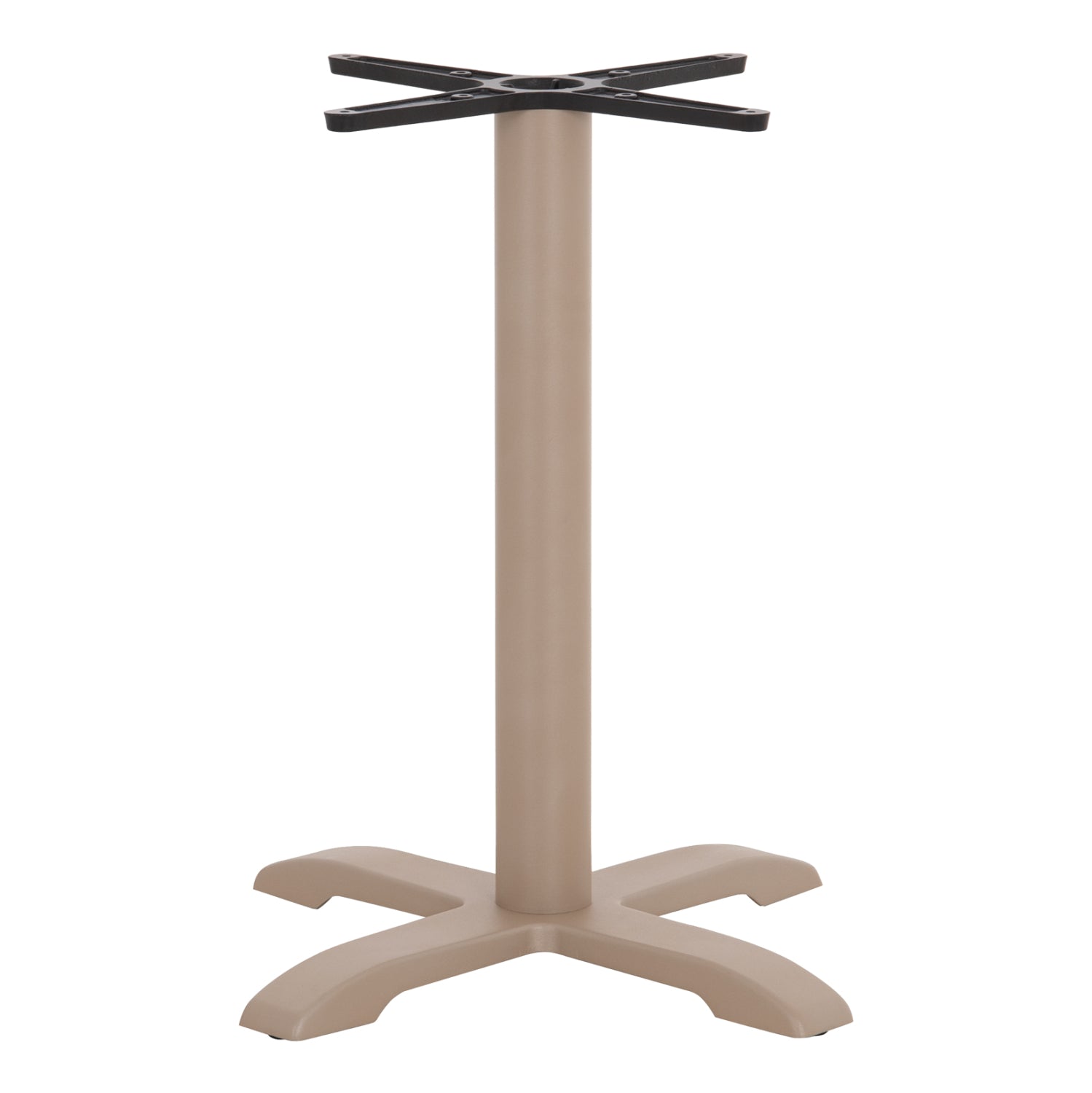 PROFESSIONAL TABLE BASE 4-PRONGED HM406.25 STEEL/CAST IRON--CAPPUCCINO 62x62x72Hcm.
