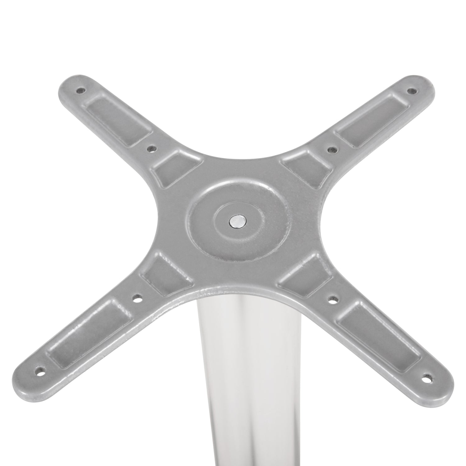 BASE FOR TABLE HM449.01 ALUMINUM IN CHROME CROSS 28,5x28,5cm.- LEG DIMENSIONS: 54x54x68Hcm.