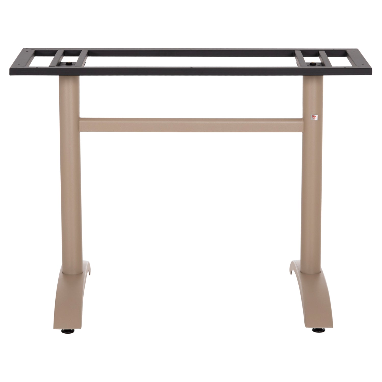 ASE FOR TABLE HM461.25 ALUMINUM DOUBLE IN CAPPUCCINO WITH HEIGHT ADJUSTERS 100Χ60Χ73Hcm.