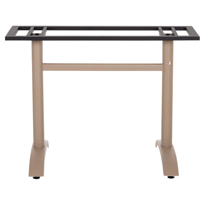 ASE FOR TABLE HM461.25 ALUMINUM DOUBLE IN CAPPUCCINO WITH HEIGHT ADJUSTERS 100Χ60Χ73Hcm.