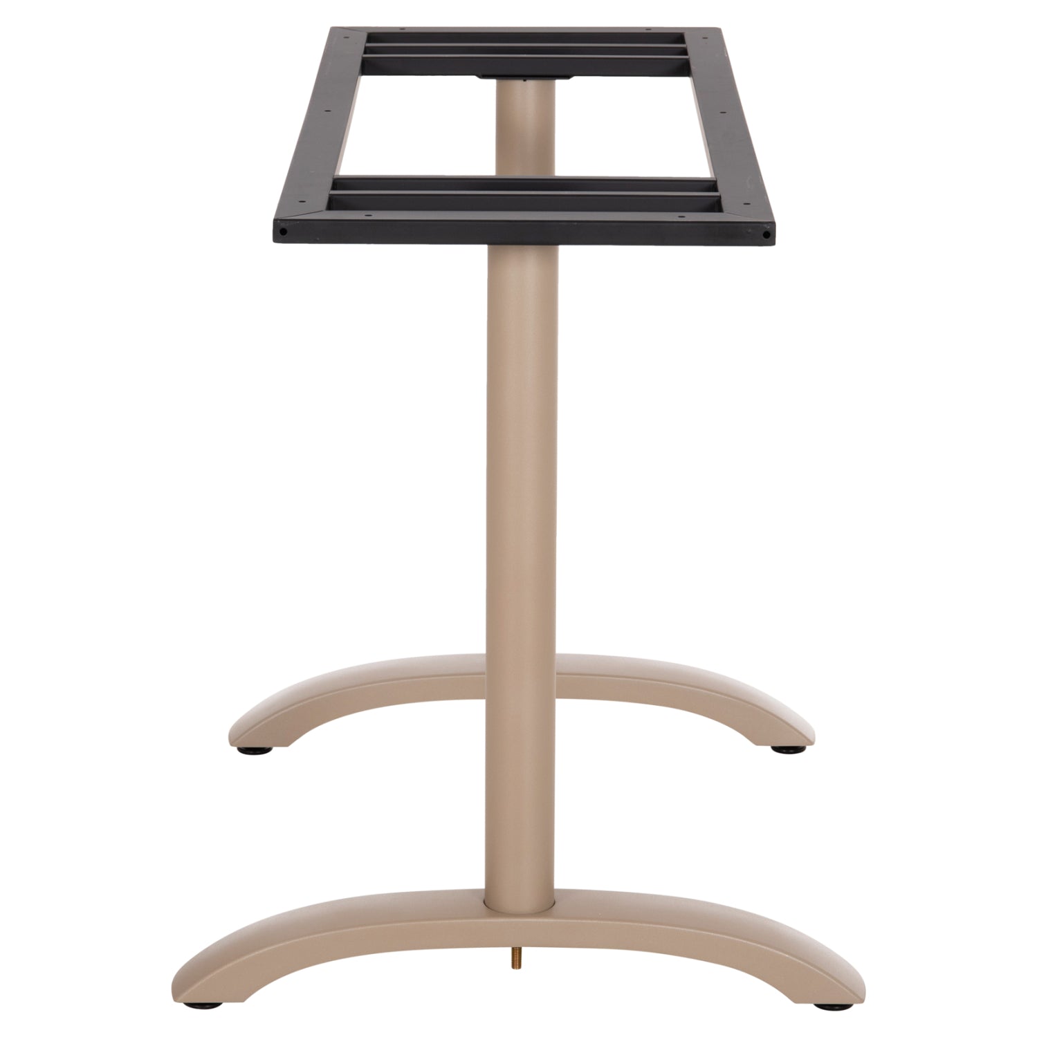 ASE FOR TABLE HM461.25 ALUMINUM DOUBLE IN CAPPUCCINO WITH HEIGHT ADJUSTERS 100Χ60Χ73Hcm.