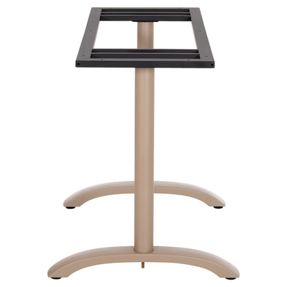 ASE FOR TABLE HM461.25 ALUMINUM DOUBLE IN CAPPUCCINO WITH HEIGHT ADJUSTERS 100Χ60Χ73Hcm.