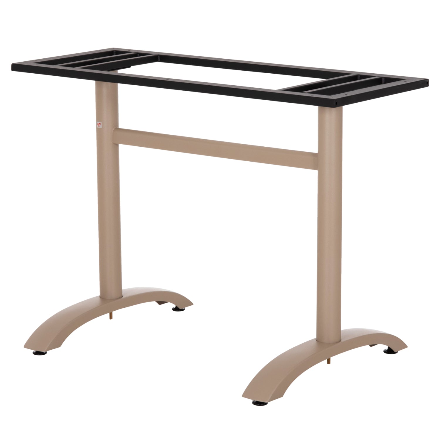 ASE FOR TABLE HM461.25 ALUMINUM DOUBLE IN CAPPUCCINO WITH HEIGHT ADJUSTERS 100Χ60Χ73Hcm.