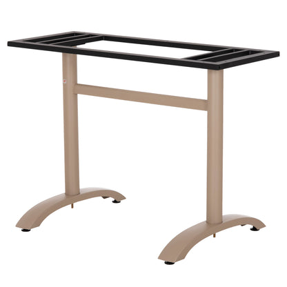 ASE FOR TABLE HM461.25 ALUMINUM DOUBLE IN CAPPUCCINO WITH HEIGHT ADJUSTERS 100Χ60Χ73Hcm.