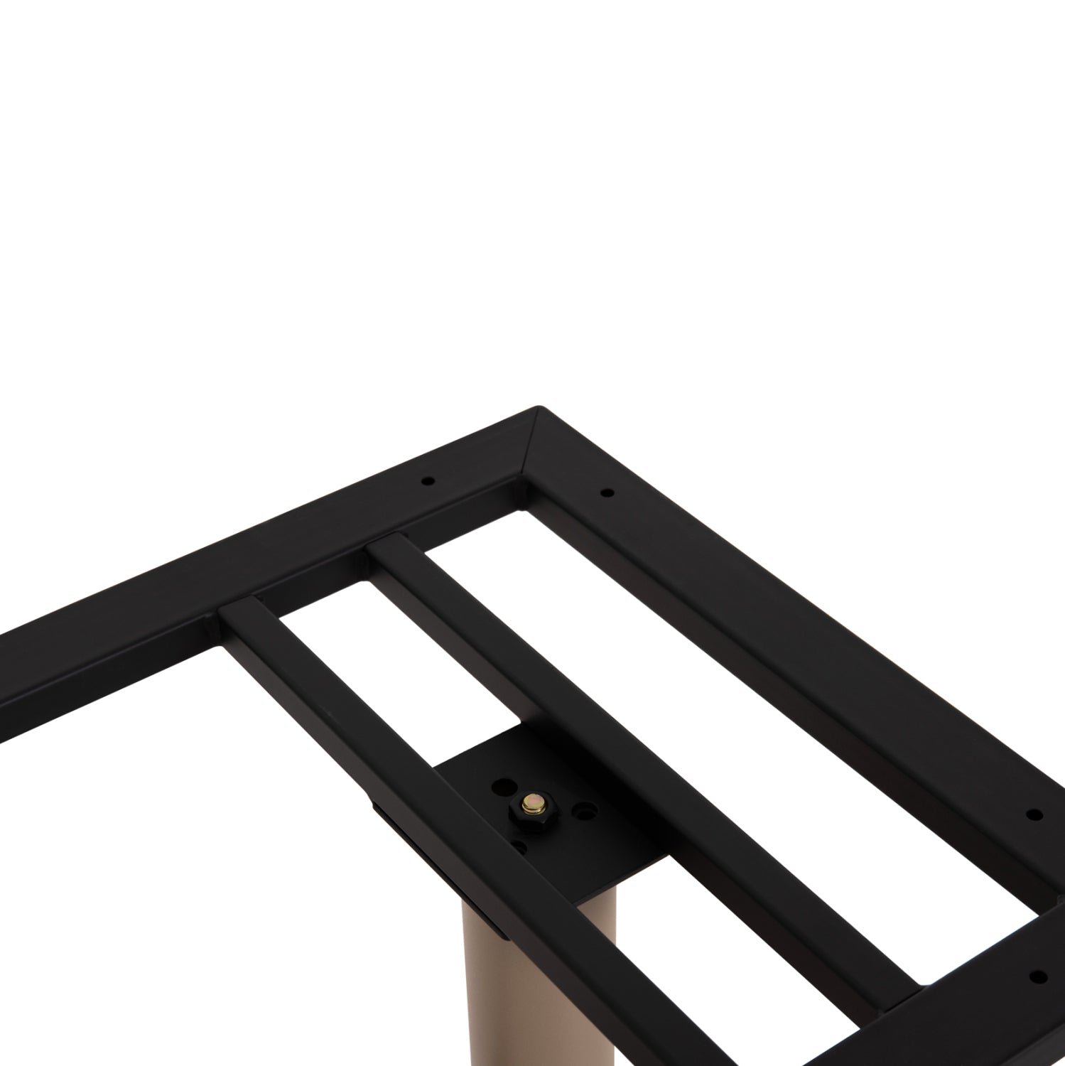 ASE FOR TABLE HM461.25 ALUMINUM DOUBLE IN CAPPUCCINO WITH HEIGHT ADJUSTERS 100Χ60Χ73Hcm.