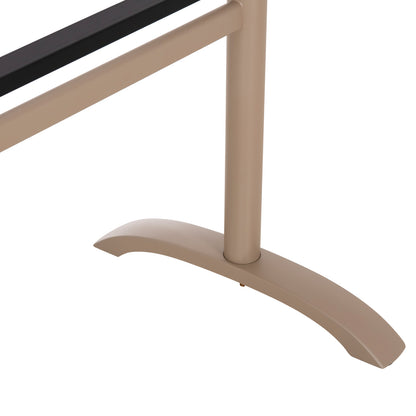 ASE FOR TABLE HM461.25 ALUMINUM DOUBLE IN CAPPUCCINO WITH HEIGHT ADJUSTERS 100Χ60Χ73Hcm.