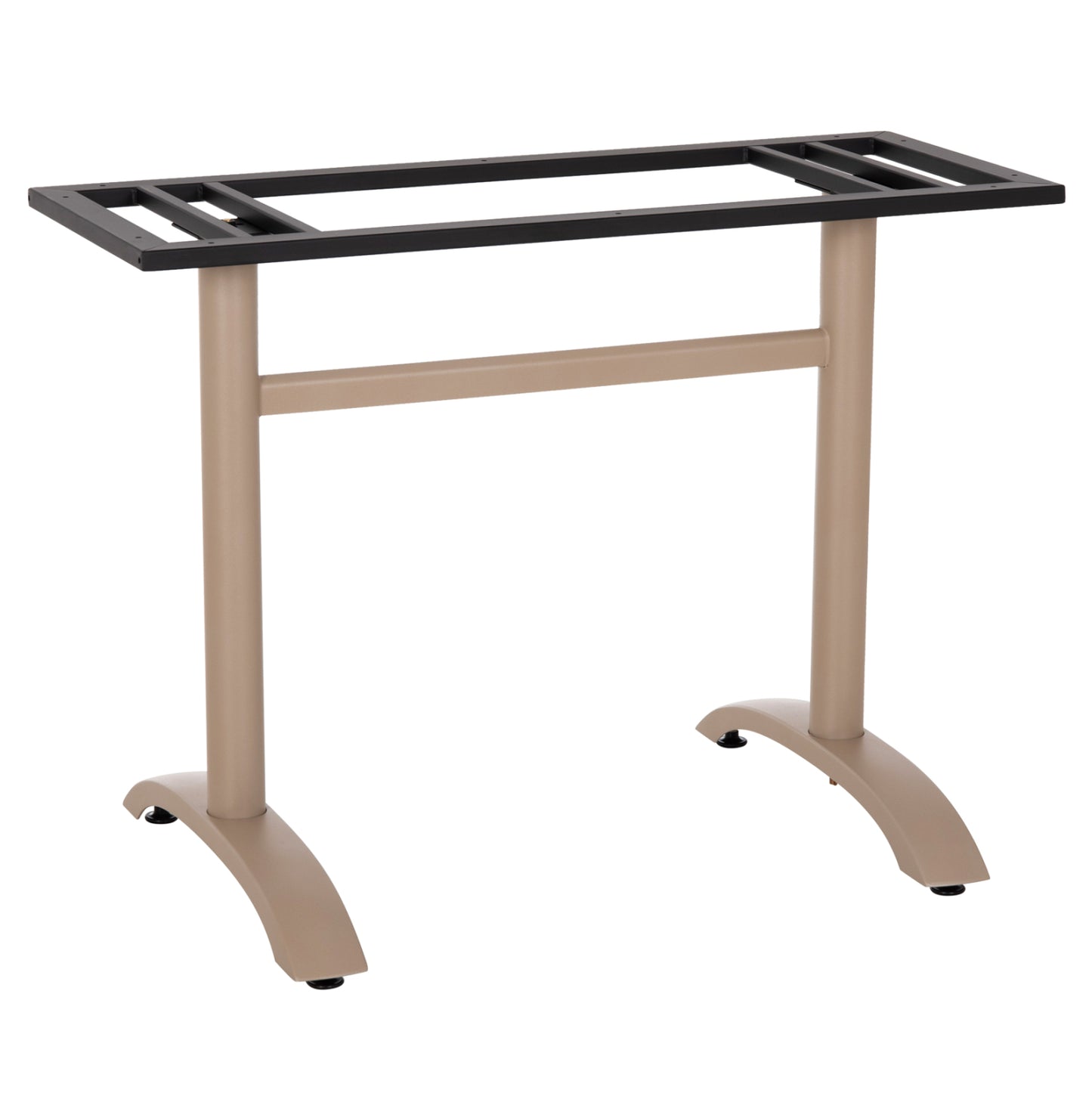 ASE FOR TABLE HM461.25 ALUMINUM DOUBLE IN CAPPUCCINO WITH HEIGHT ADJUSTERS 100Χ60Χ73Hcm.