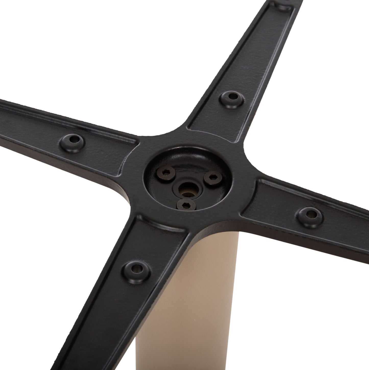 TABLE BASE HM475.25 ALUMINUM IN CAPPUCCINO COLOR 46x46x72Hcm. CROSS 46Χ46cm