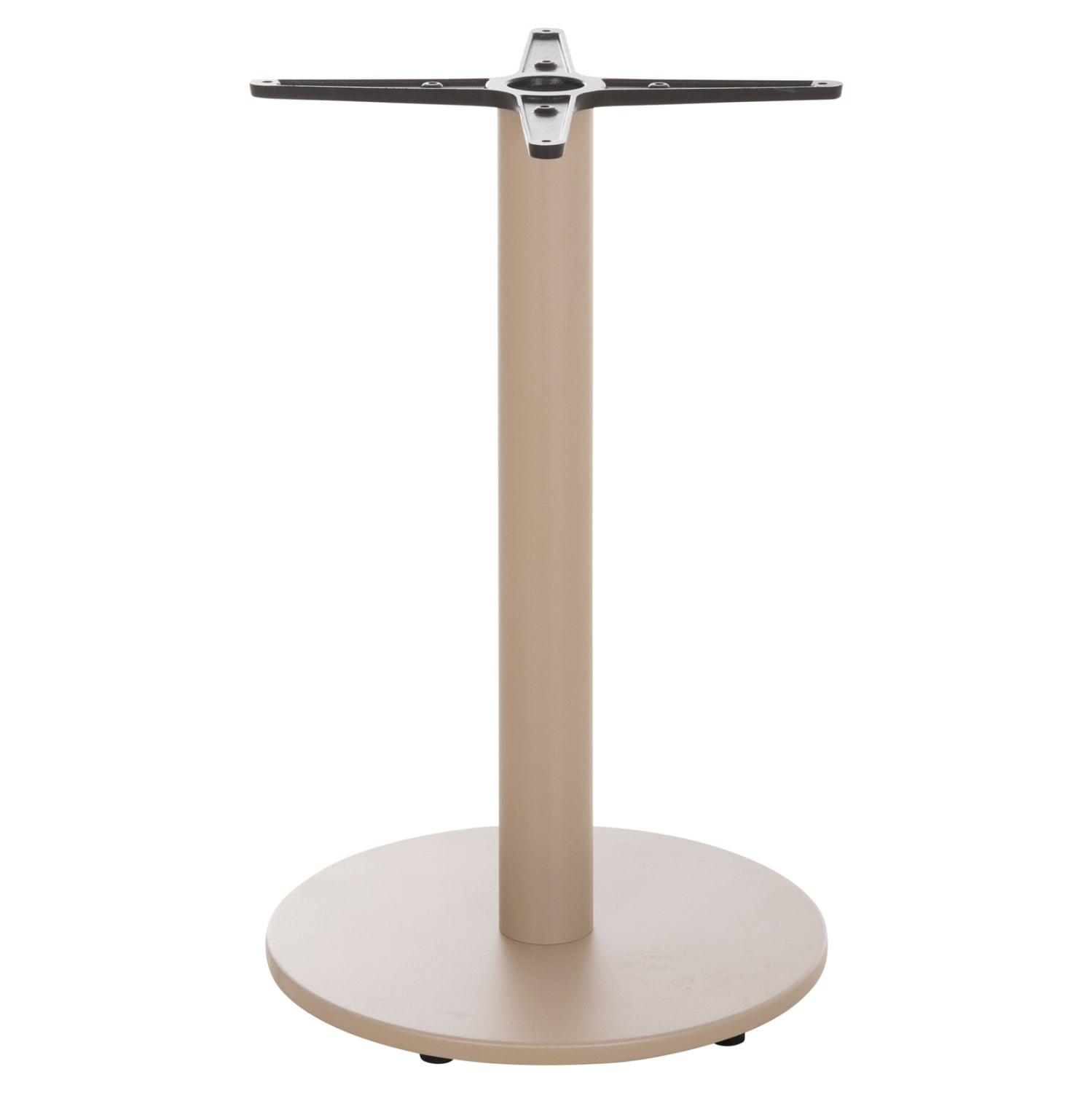 ROUND TABLE BASE HM476.25 ALUMINUM IN CAPPUCCINO Φ45Χ72Hcm.--CROSS 48x48cm
