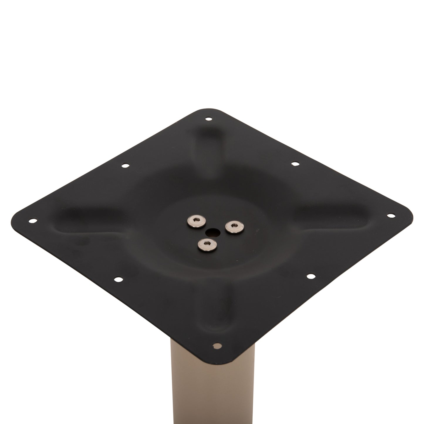 TABLE BASE METAL ΗΜ421.25 CAPPUCCINO 40x40x72Ηcm